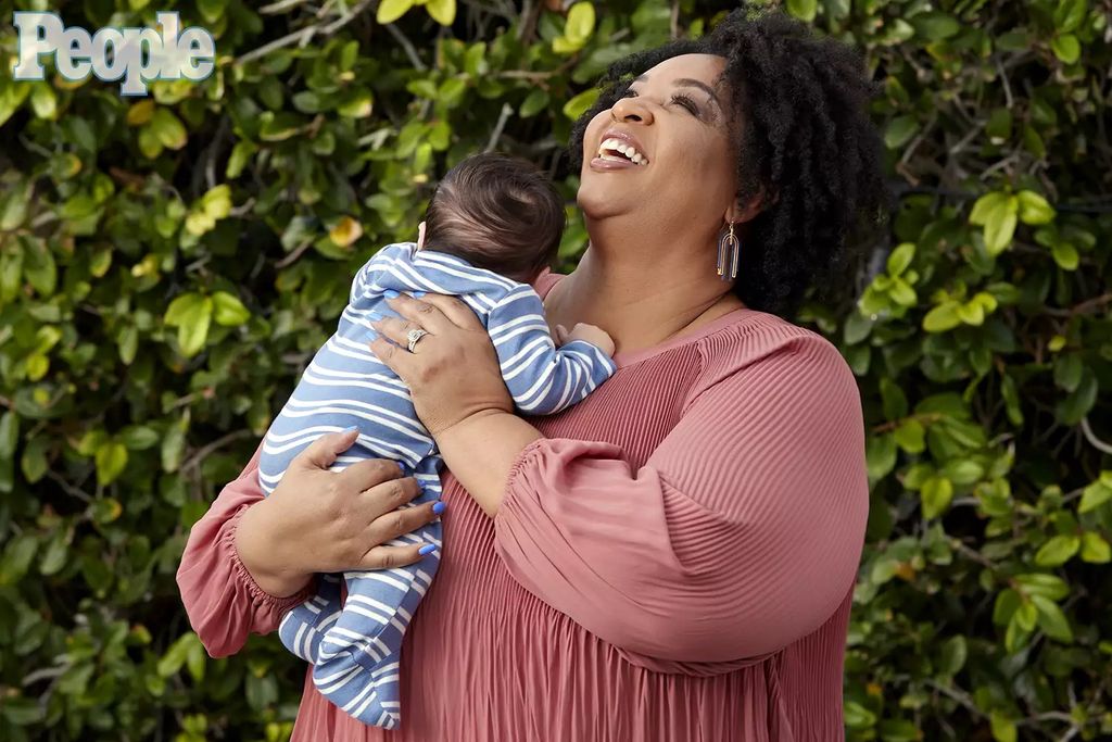 Tamika Felder holding Chayton, her Cervivor Baby, featured in People magazine.
