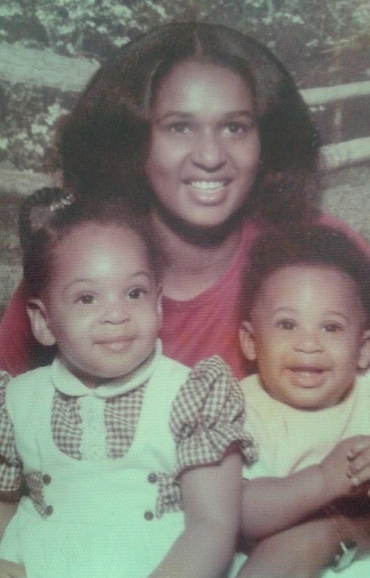 Vintage family portrait featuring Tamika Felder, Valildra, and Frederick